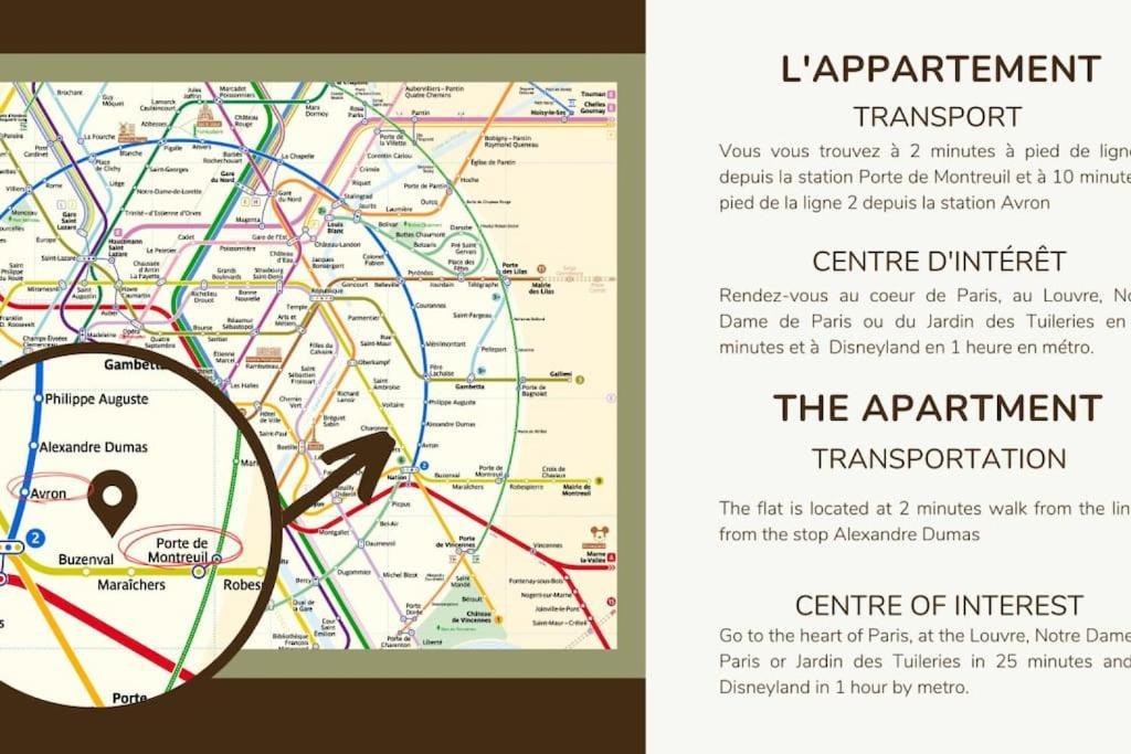 21.Appart 4Pers#1 Bedroom #Pere Lachaise #Nation Paříž Exteriér fotografie